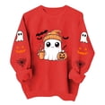 thumbnail image 2 of XSMGTUI Halloween Women's Sweatshirt Fall Ghost Fall Pumpkin Long Sleeve Casual Witch Bat Oversized Pullover Soft Comfortable Shirts Cute Vintage Graphic Top, 2 of 8