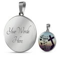 thumbnail image 3 of Let The Peace Of God Rule In Your Heart Christian Faith Circle Necklace, 3 of 12
