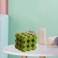 thumbnail image 3 of de burbuja geométrica, cera , s perfumadas pequeña de cumpleaño dormitorio, oficina, accesorios decorativos para fotografía Verde perfecl vela de aromaterapia, 3 of 8