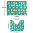 thumbnail image 3 of Honeii Lemon Blue Pattern Bathroom Anti-Skid Pad Bathroom Mat Vintage Seamless Pattern Not-Slip Toilet Rug Set, 3 of 6