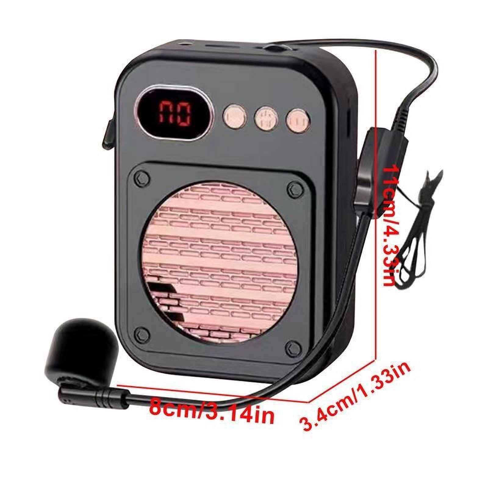 Portable Wireless Voice Amplifier Megaphone Mini Speaker With Microphone Rechargeable Loudspeaker ,Crystal-Clear Sound