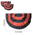 thumbnail image 3 of Bandera Festoneada de Halloween con Estampado de Rayas para Valla de Jardín, para Uso Interior y Exterior, con Cabecera de Lona y Ojales., 3 of 6