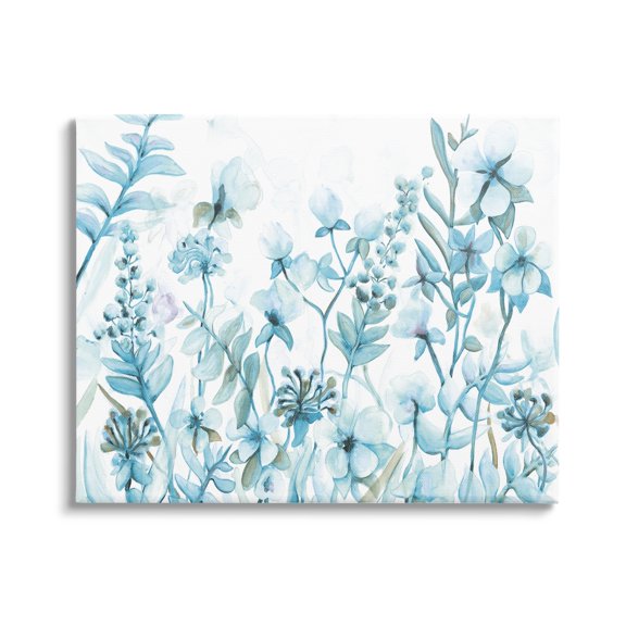 Stupell Industries Blue Lilac Wildflower Meadow Monochromatic Floral Bloom,30 x 24, Design by Dogwood Portfolio