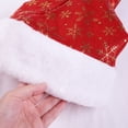 thumbnail image 3 of Gcvizuso Christmas Hats, Santa Hat, Red Plaid Christmas Hat Thick Golden Snowflake Hat Christmas Decoration Hat, 3 of 8
