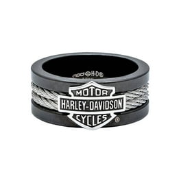 Harley-Davidson Men's Modern Edge Bar & Shield Signet Ring