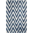 thumbnail image 1 of Safavieh Shag 10' X 14' Hand Tufted Acrylic Rug in Ivory and Blue, 1 of 3