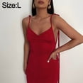 thumbnail image 2 of Women's Lace Up Heavy Pleated Open Back Tight Wrapped Hip Fishtail Dress Sexy Slim Fit Spicy Girl Long Dress, 2 of 5