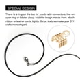 thumbnail image 4 of 200Pack Fold Over Cord Ends, 5x7.5mm Terminators Crimp End Tips for Leather Ribbon, Champagne, 4 of 7