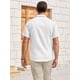 thumbnail image 5 of Sunloudy Camisa casual de verano para hombre, color sólido, plisada, manga corta, solapa, botones, casual Sunloudy moda, 5 of 9