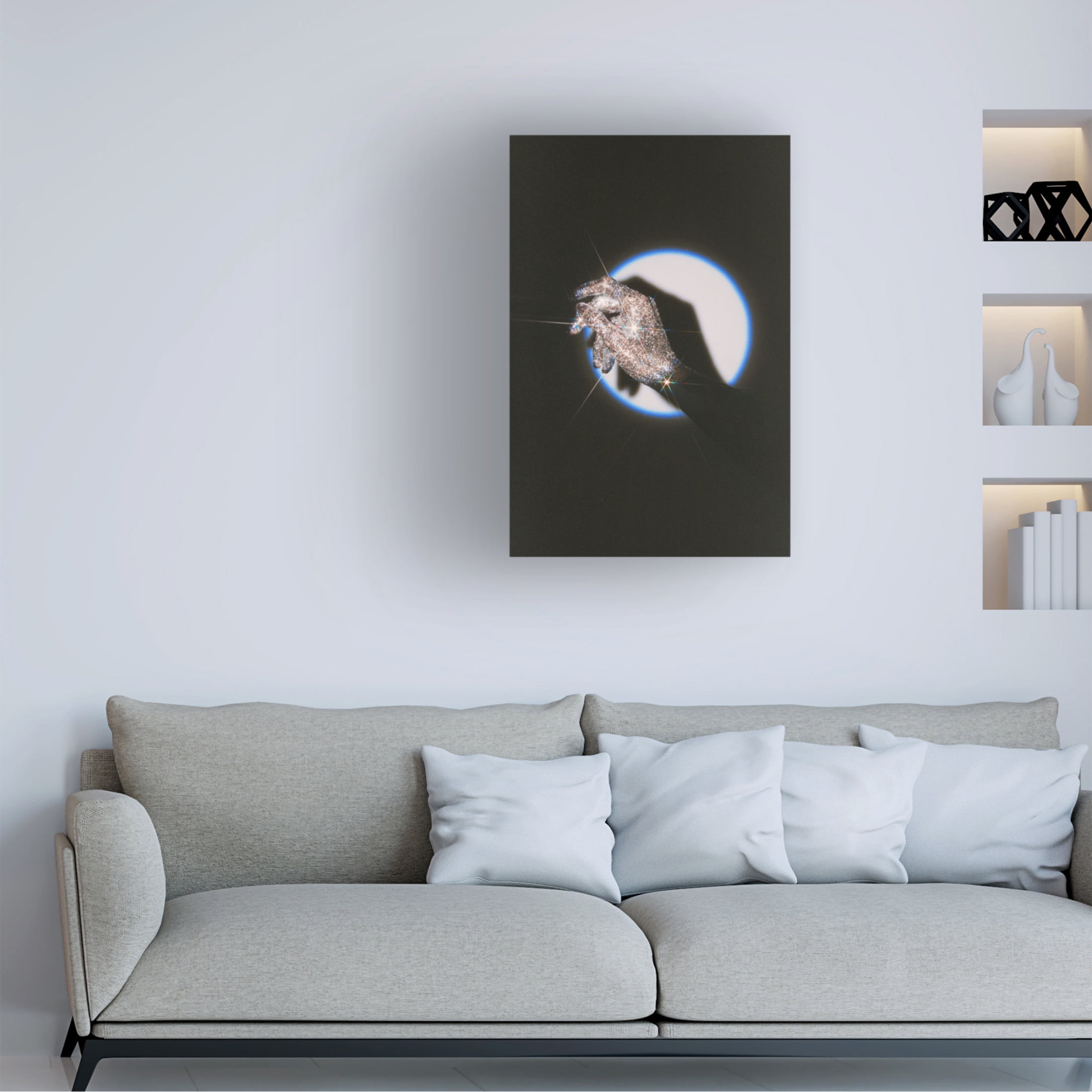 Canvas Wall Art - Samantha Hearn 'Glitter Hand' Wall Art for Living Room, Bedroom, or Office D?cor by Trademark Fine Art - 22 x 32 Inches