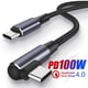 thumbnail image 4 of Cable USB tipo C a USB tipo C para teléfono móvil, línea de carga rápida 100W, Cable de ángulo recto 4,0, datos de 90 grados, 0,5 m/1m/2m, 4 of 5