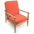 thumbnail image 3 of Jordan Manufacturing Sunbrella 45" x 22" Canvas Melon Solid Rectangular Outdoor Deep Seat Chair Cushion Set with Ties and Welt, 3 of 13