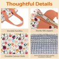 thumbnail image 4 of Pioneer Flower Floral Print Pattern Insulated Lunch Bag for Women & Adults,Large Portable Soft Cooler Lunch Bag,Thermal Food Storage Tote with Pearl Cotton,8.66L,8.75x5.75x9.5 Inch, 4 of 6