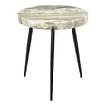 thumbnail image 2 of Moe's Home Collection Brinley 18" Round Marble Top Accent Table in Light Brown, 2 of 3
