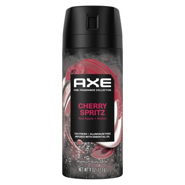 Axe Deodorant Body Spray for Men Fruity Cherry Spritz Aluminum Free, 4 oz