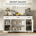 thumbnail image 4 of 55" Buffet Sideboard  Cabinet with Drawers&Doors,Farmhouse Kitchen Storage Cabinet Wood Coffee Bar Cabinet with Shelves for Kitchen, Dining Room, Entryway, 4 of 6