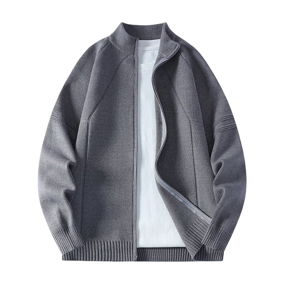 Gyujnb Jackets for Men,Knitted Sweater Coat Autumn Winter Casual Open Front Cardigan Outerwear Comfortable Soft Yarn Long Sleeve Jacket,Winter Coats for Men,Size:4XL