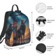 thumbnail image 2 of Disketp Moonlit Night Sky Wolf Mochila Ligera e Impermeable, Mochila de Día Resistente para Viajes, Senderismo y Uso Diario para Hombre y Mujer, 2 of 7