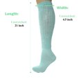 thumbnail image 5 of 12 Pairs Extra Long Slouch Socks with Thin Sole Shoe Size 5 to 10 (Aqua Green), 5 of 13