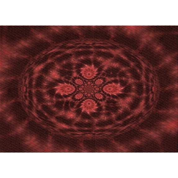 Ahgly Company Indoor Rectangle Patterned Tomato Sauce Red Area Rugs, 3' x 5'