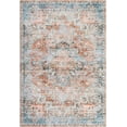 thumbnail image 2 of Garvee 8' x 10' Washable Rugs Boho Tribal Rug Vintage Persian Distressed Area Rug Floral Print Floor Carpet Oriental Carpet for Dining Room Home Office, Brick Red, 2 of 7