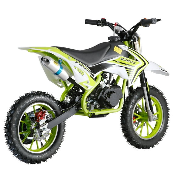 Nuoxin 49cc Gas Power 2 Stroke Mini Pit Dirt Bike Pull Start for kids with 10" Wheels