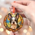 thumbnail image 4 of Boston Terrier: Ornament Style Wall or Window Hanging, 2025, Holiday Decoration, Seasonal Keepsake Gift, Unique Collectible, Window Hanging, Home Decor 2025, Festive Home Accent,, 4 of 5
