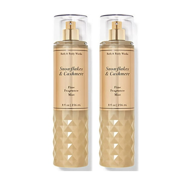 Perfume Bath & Body Works, copos de nieve y cachemir, 240 ml (2 x 120 ml)