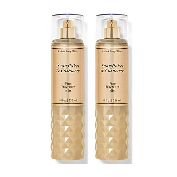 Perfume Bath & Body Works, copos de nieve y cachemir, 240 ml (2 x 120 ml)
