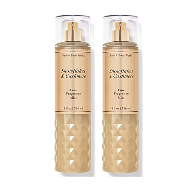 Perfume Bath & Body Works, copos de nieve y cachemir, 240 ml (2 x 120 ml)
