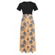 thumbnail image 5 of Puntoco Vestido De Manga Corta Con Cuello Redondo Y Falda Larga Estilo Resort Con Estampado Floral Para Mujer Negro Xl,Regalos Para Mujer Joven, 5 of 5