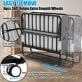 thumbnail image 6 of Twin Size Folding Bed with Mattress 75"X38" for Adults 5" Memory Foam Mattress Rollaway Portable Foldable Guest Student Extra Bed with Sturdy Metal Slats Frame on Wheels Fold Up Space-saving, 6 of 8