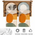 thumbnail image 5 of Boho Geometric Kitchen Towels Set of 4, Middle Century Abstract Leaves Stripes Absorbent Dish Towels for Kitchen, Microfiber Hand Towel, Quick Drying Tea Towel for Cleaning Decorative Dishcloths, 5 of 7