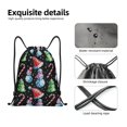 thumbnail image 3 of Kdxio Disco Mirror Ball Snowman Print Drawstring Backpack Bag,Waterproof Draw String Back Sack, Gym Drawstring Bags Swim Bag For Unisex, 3 of 5