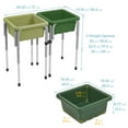 thumbnail image 2 of ECR4Kids 2-Station Sand and Water Adjustable Height Table, Sensory Bins, Fern Green/Hunter Green, 2 of 9