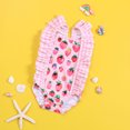 thumbnail image 2 of Mercatoo Mercatoo𝐎ne-𝐏iece Toddler Baby Girl Summer Swimsuit Strawberry Ruffle Bikini Bathing Suit Girls Summer Beach Swimwear, 2 of 8