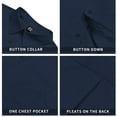 thumbnail image 6 of GENTS BLISS Long Sleeve Mens Dress Shirts Casual Solid Shirts for Men Regular Oxford Tops with Pocket, 6 of 10