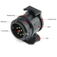 thumbnail image 2 of Secure Connection Trailer, Black Plastic Construction Weatherproof Adapter for Your Caravan Lighting Feed, 2 of 5