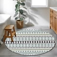 thumbnail image 5 of Ethnic Tribe Boho Round Rug 3ft Area Rug Washable Soft Non-Slip 3' Circle Low Pile Rugs Geometric Diamonds Dots Modern Carpet for Bedroom Living Room Entryway Home Office Dining Room, 5 of 9