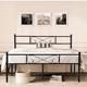 thumbnail image 2 of Cama Plegable de Matrimonial Queen Metal Cama de metal Con Soporte de Listones Metalicos,Negro 197CM FurnitureR ahorro de espacio, 2 of 9