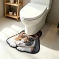 thumbnail image 6 of Cute Cat Toilet Rugs U-Shaped Bathroom Contour Rug Bathroom Mats Washroom Mats for Kitchen, Bathtub, Sink, for Cat Lovers Mom, 6 of 9
