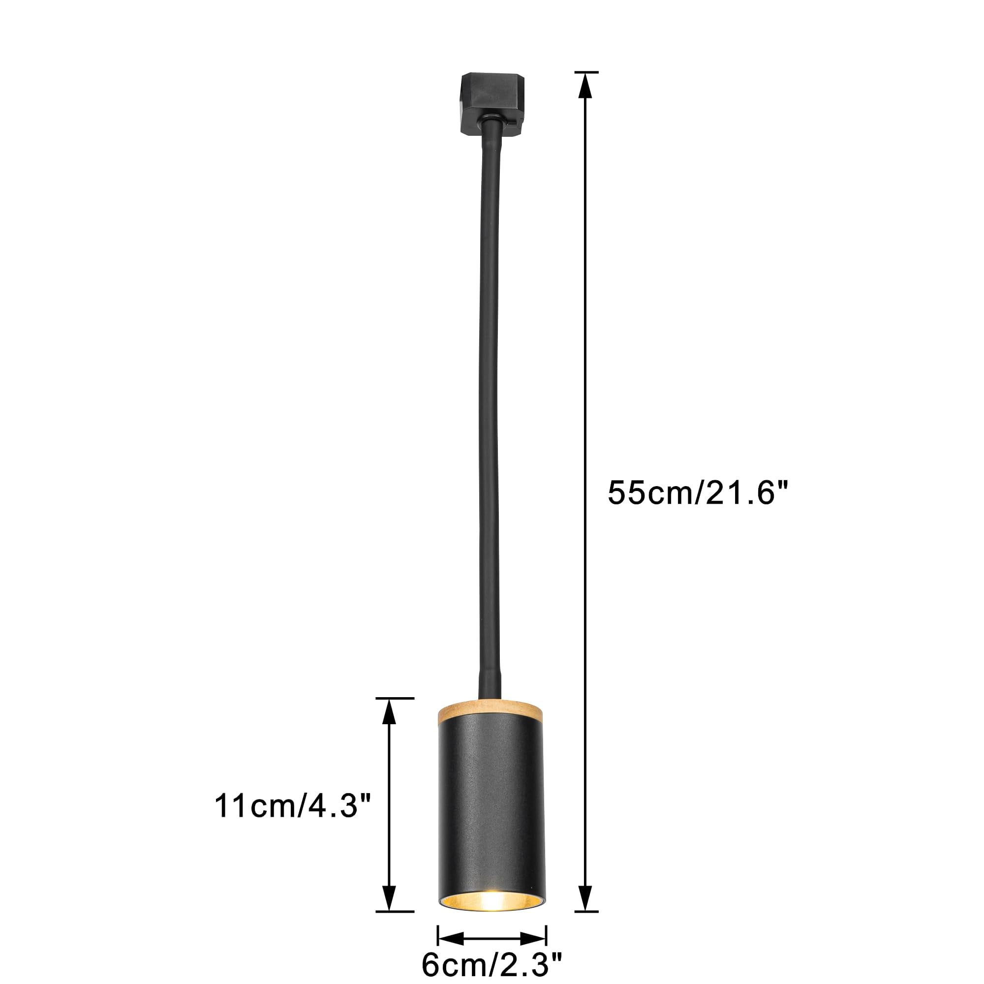 KAYYELAMP Modern H System Tracking Light 10W LED Dimmable Lighting Flexible Gooseneck Adjustable Black Track Spotlight 6 Pcs for Store Wall Painting(No Track)