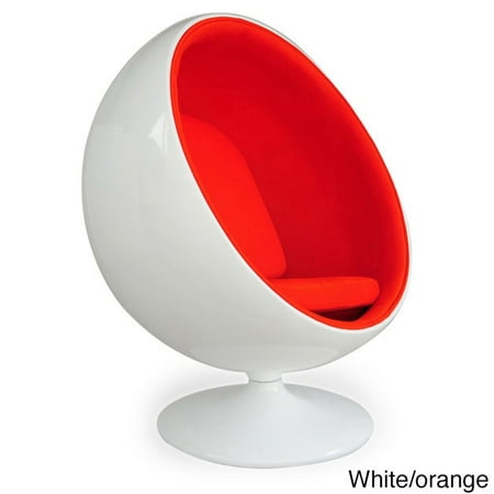 Kardiel Modern Ball Chair, Fiberglass/Fabric Midcentury ...