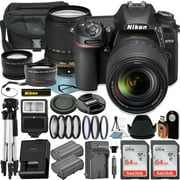 Nikon D7500 DSLR Camera with 18-140mm Lens + 2pcs SanDisk 64GB Memory Card + Case + Tripod + UV Filter + A-Cell Accessory Bundle
