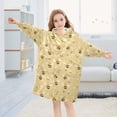 thumbnail image 5 of FORMRS Wearable Blanket Hoodie with Sleeves for Kids Cozy Flannel Sweatshirt, Cute Bee Pattern, 5 of 7