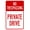 Warning Sign 6, variant on No Trespassing Private Drive Warning Sign - 8"x12", Metal Security Decor for Home, Business, Yard, Easy to Mount