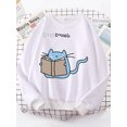 thumbnail image 3 of Sudadera con capucha para mujer, suéter de gran tamaño con estampado de gato, moda coreana, Kawaii, Animal, novedad de 2022, 3 of 5