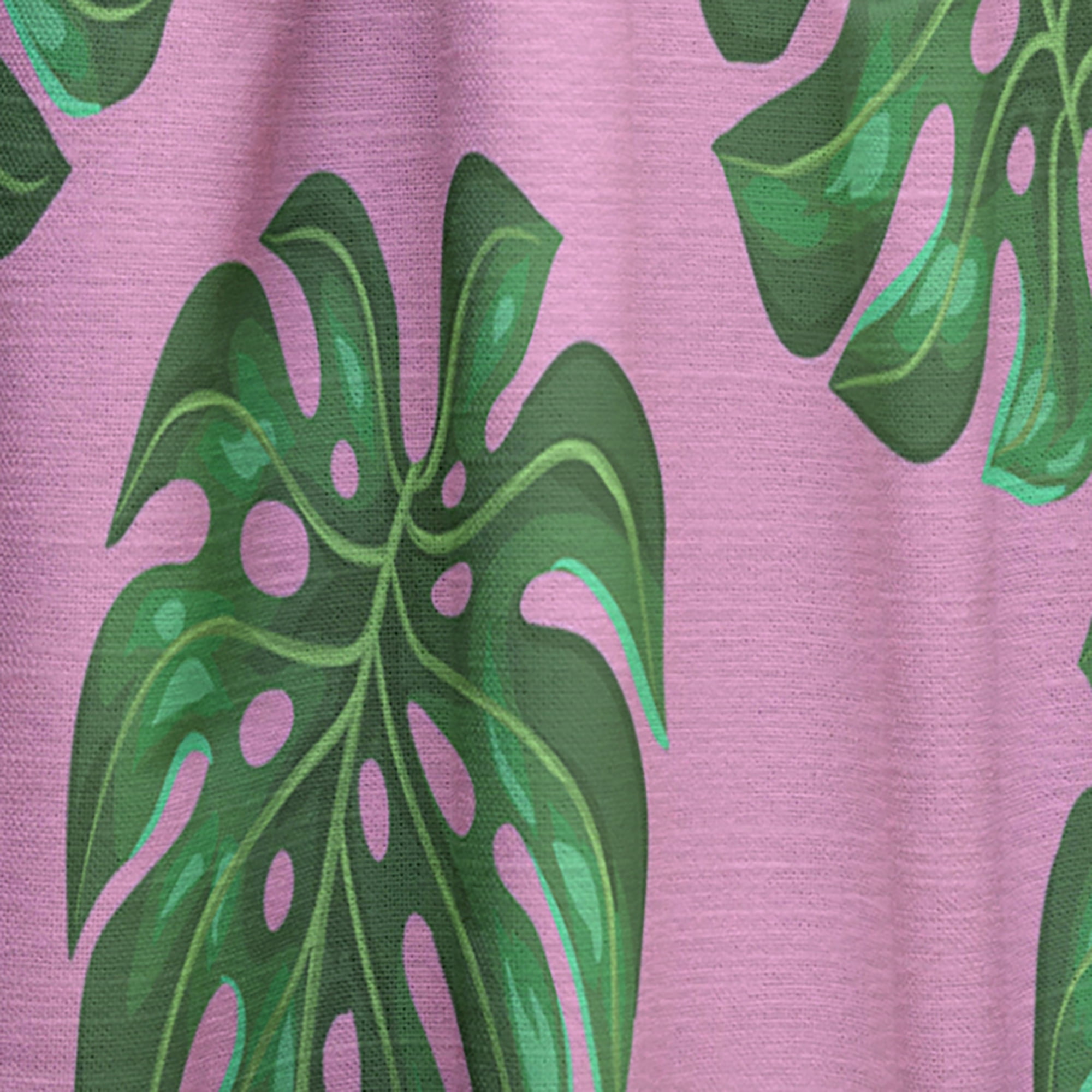 Designart 'Palm Tropical Leaves III' Mid-Century Modern Curtain Panel