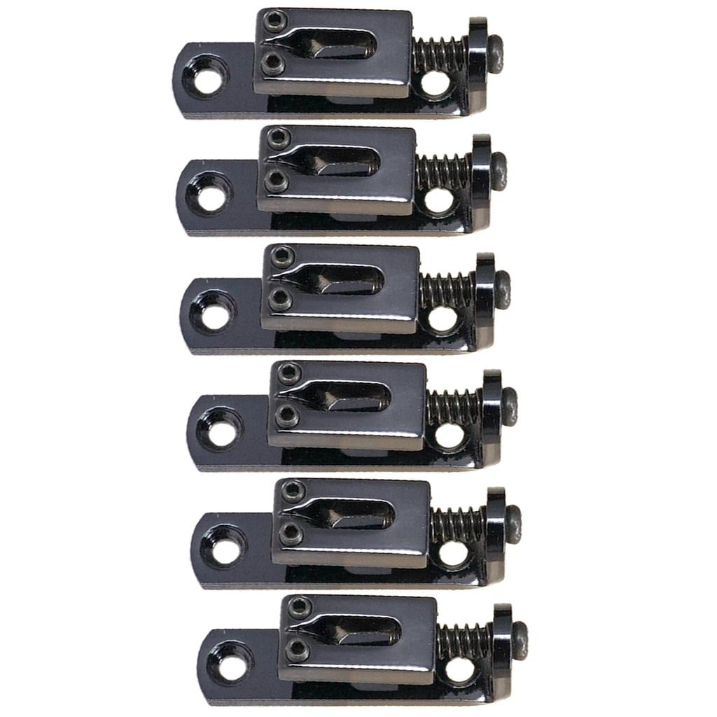 Dualoai 2 Colors Individual Single Bridge Saddles for 6 String Electric Guitar Parts