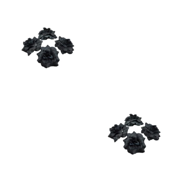Naiovety 50 piezas de tela de textura para lucir álbumes y ropa fibra de cumpleaños apariencia realista amplia aplicación negro 4,5 cm Negro 4.5 cm 2piezas
